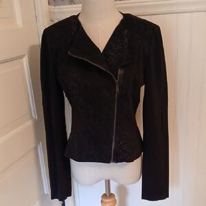 Elie Tahari Black Moto Jacket